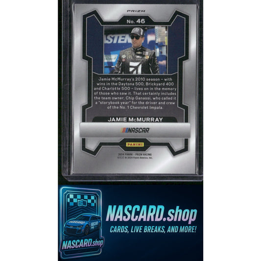 2024 Panini Prizm #46 Jamie McMurray White Sparkle