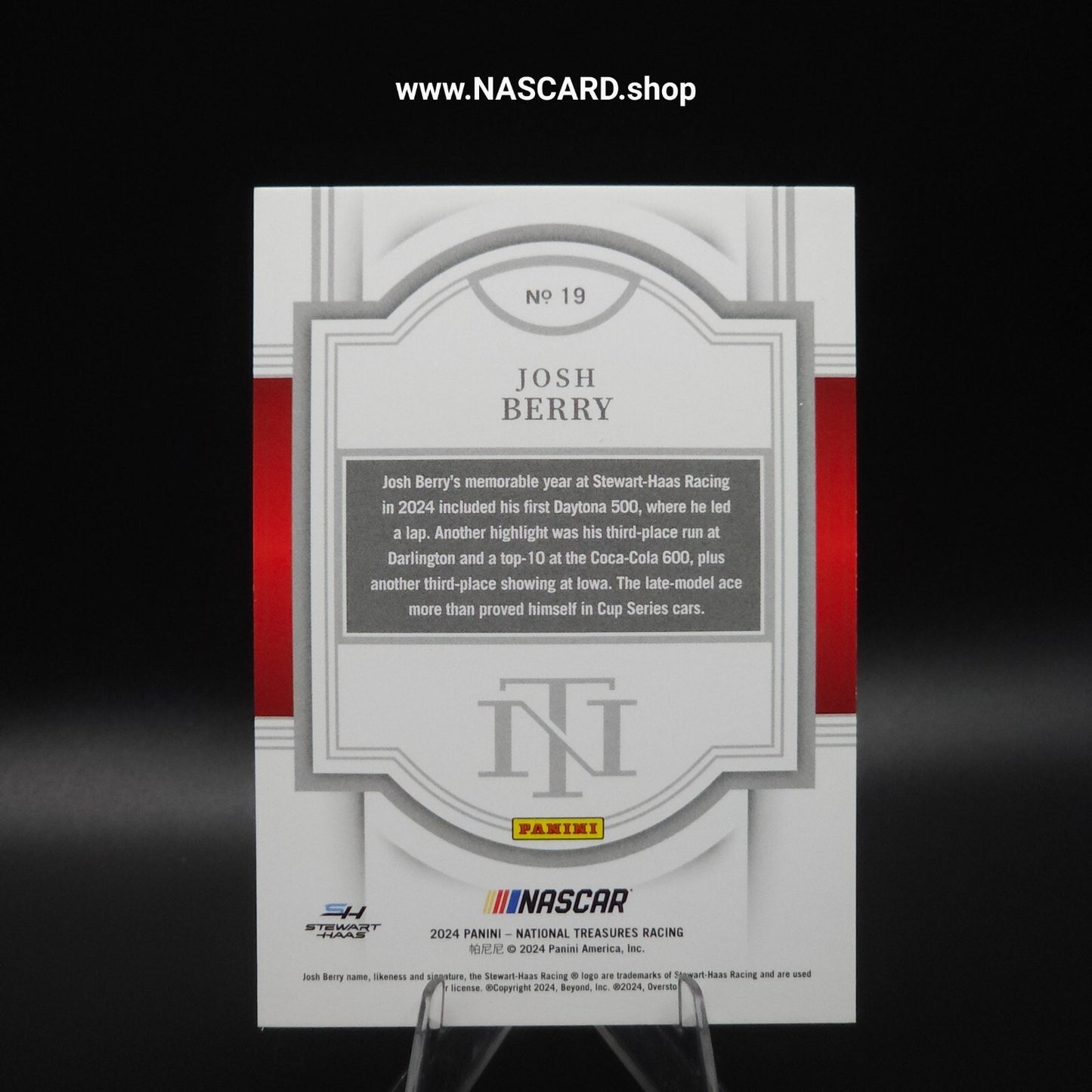 2024 National Treasures Base #19 Josh Berry 01/49