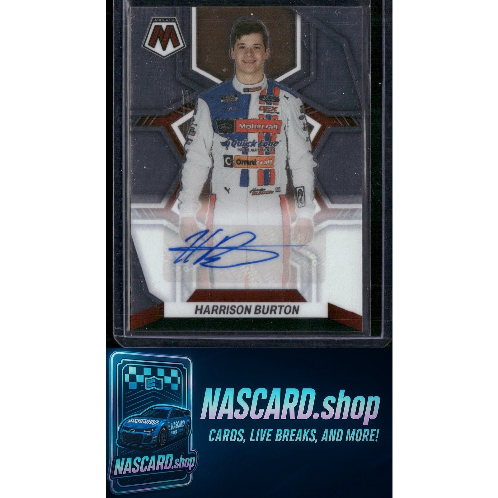 2023 Panini Chronicles #4 Harrison Burton Mosaic Autographs - NASCARD.shop