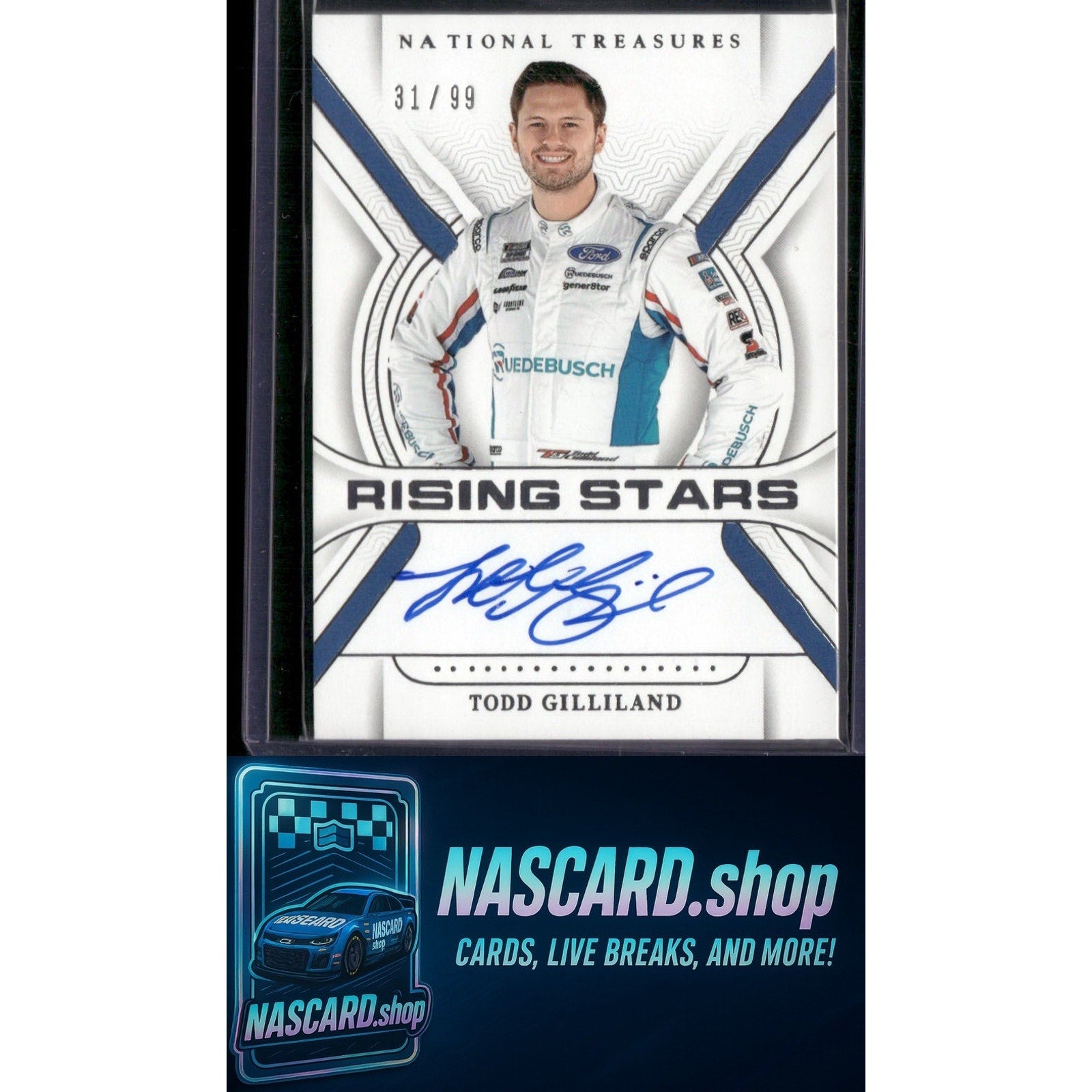 2024 Panini National Treasures #RS-TGD Todd Gilliland Rising Stars #/99 - NASCARD.shop