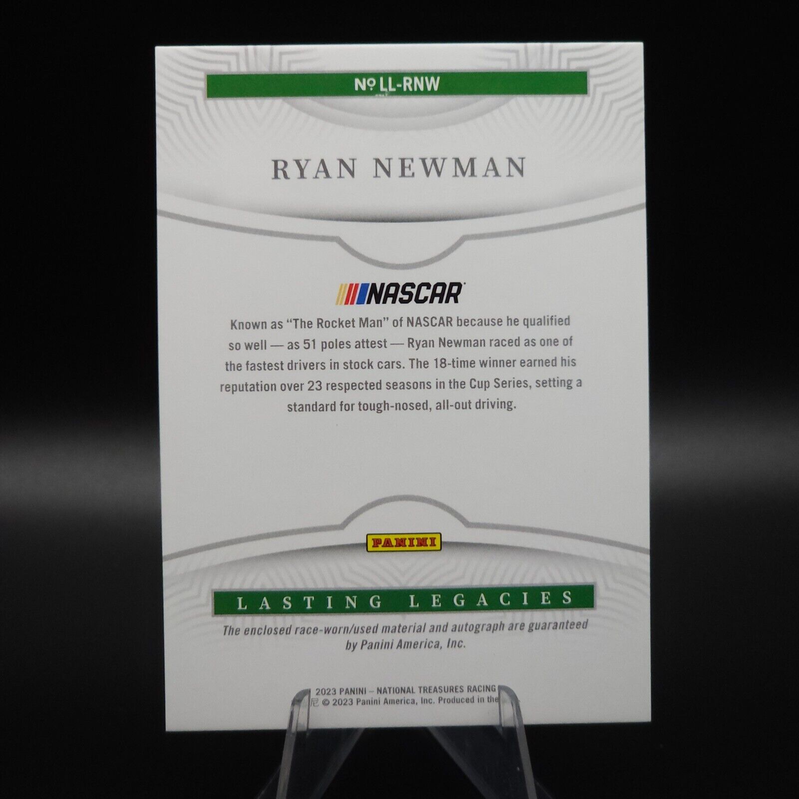 2021 Panini National Treasures - Lasting Legacies Holo Silver Ryan Newman /49 - NASCARD.shop