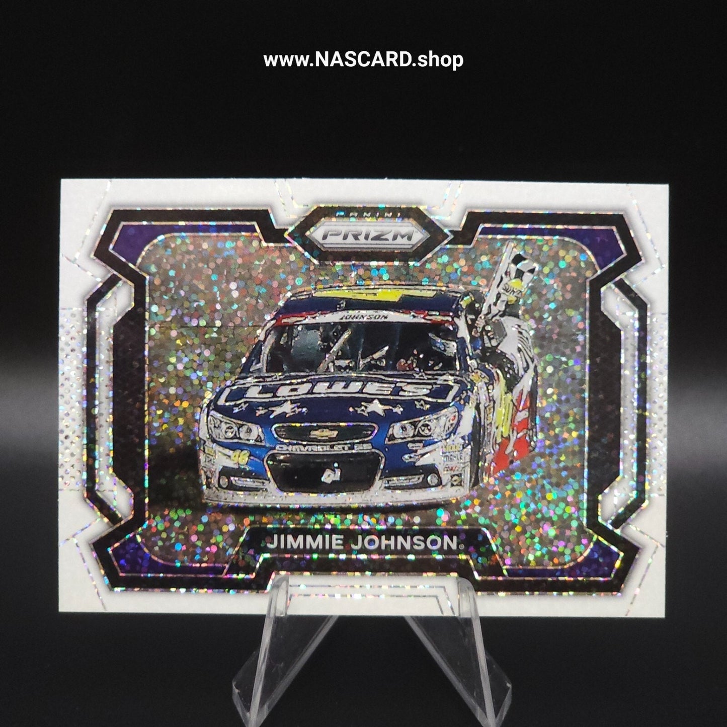 2024 Panini Prizm -Rides Jimmie Johnson #18 White Sparkle Prizm