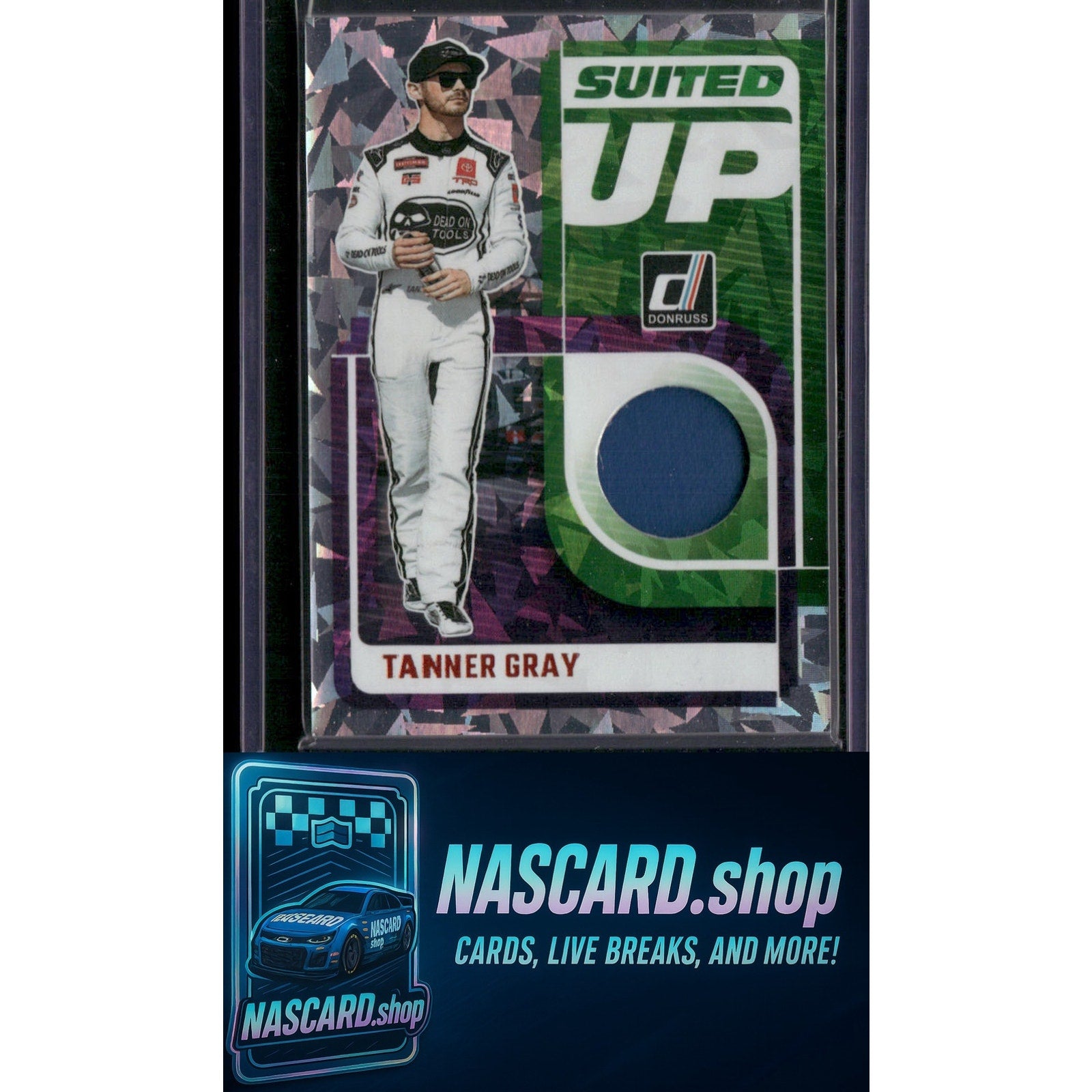 2025 Donruss #SU-TAN Tanner Gray Suited Up Swatches Orange Ice - NASCARD.shop