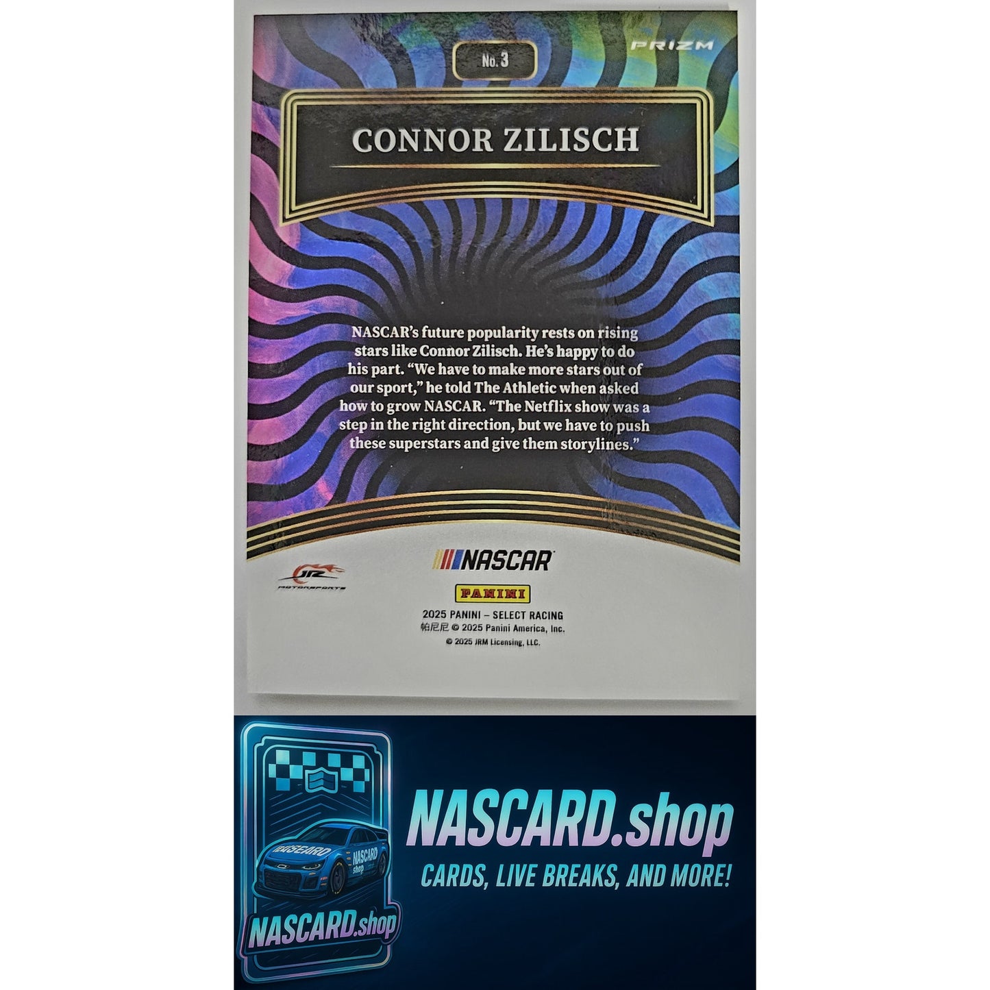 2025 Panini Select #3 Connor Zilisch Color Wheel