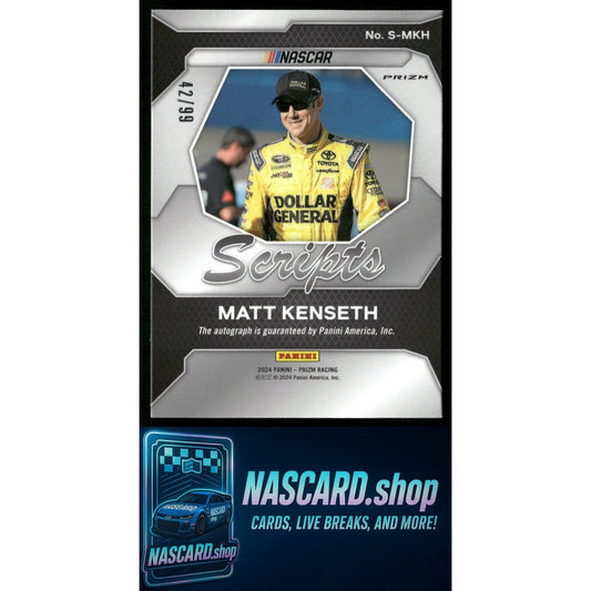 2024 Panini Prizm #S-MKH Matt Kenseth Scripts Red - NASCARD.shop