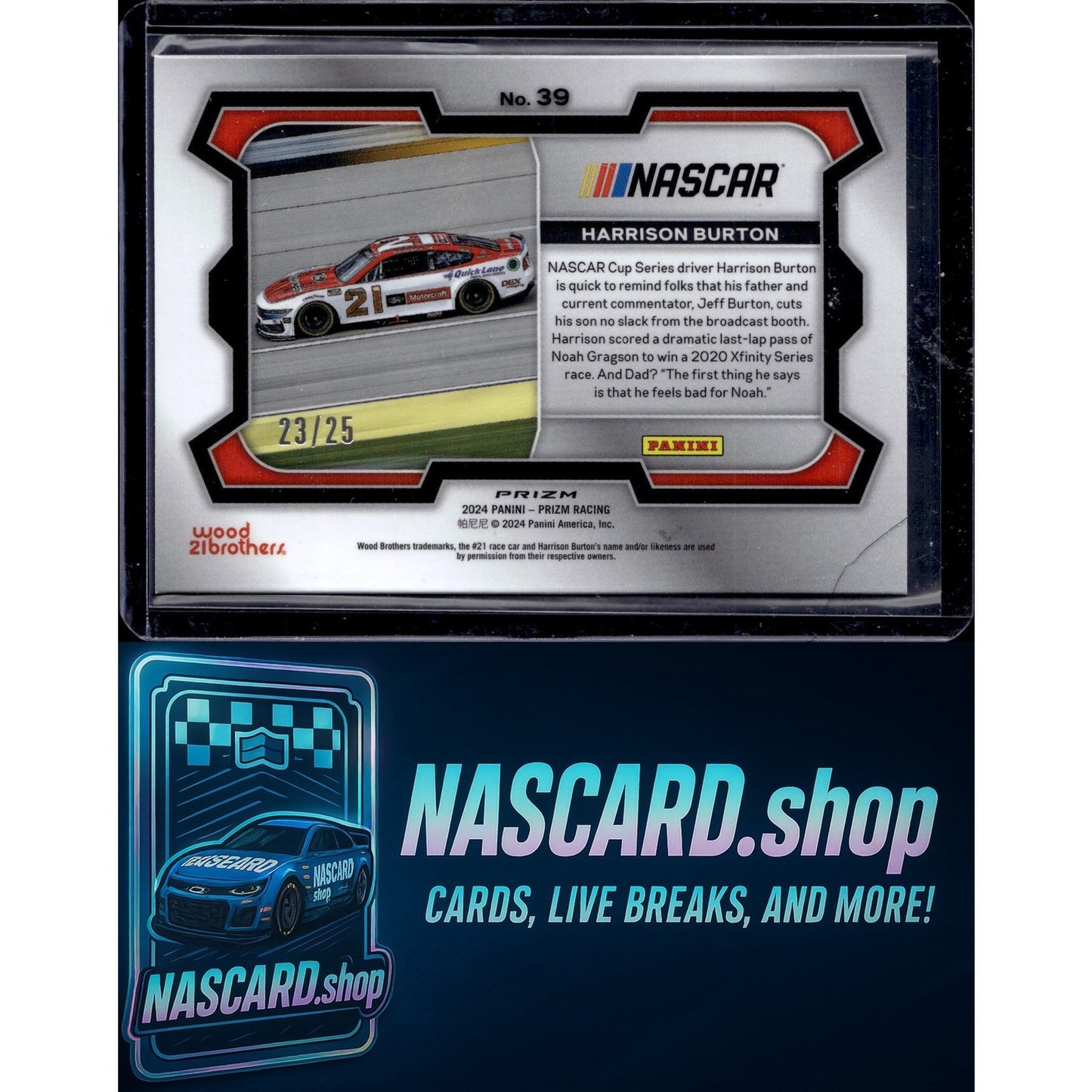 2024 Panini Prizm #39 Harrison Burton Mojo #/25 - NASCARD.shop