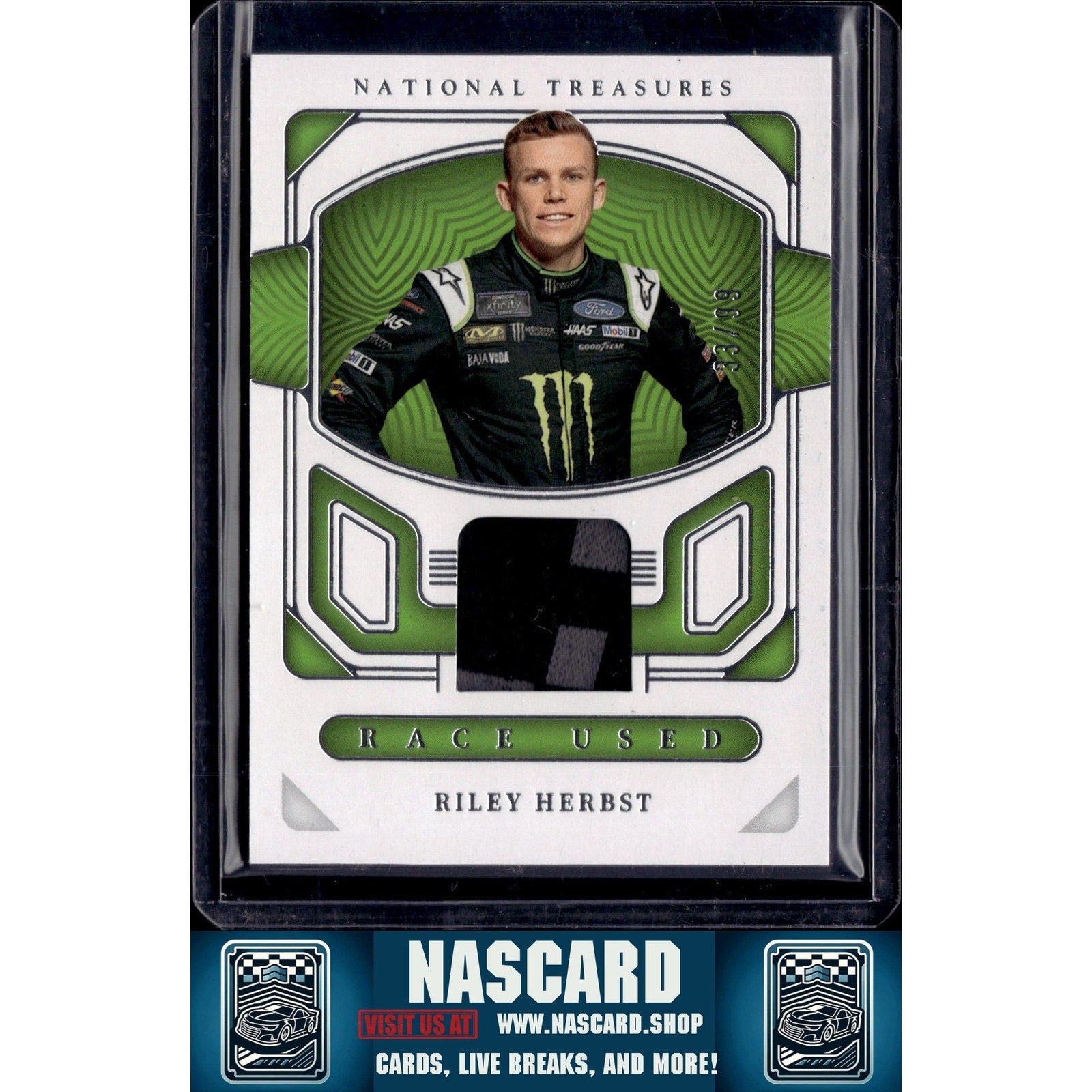 2023 Panini National Treasures #RU-RHT Riley Herbst Race Used Firesuits - NASCARD.shop