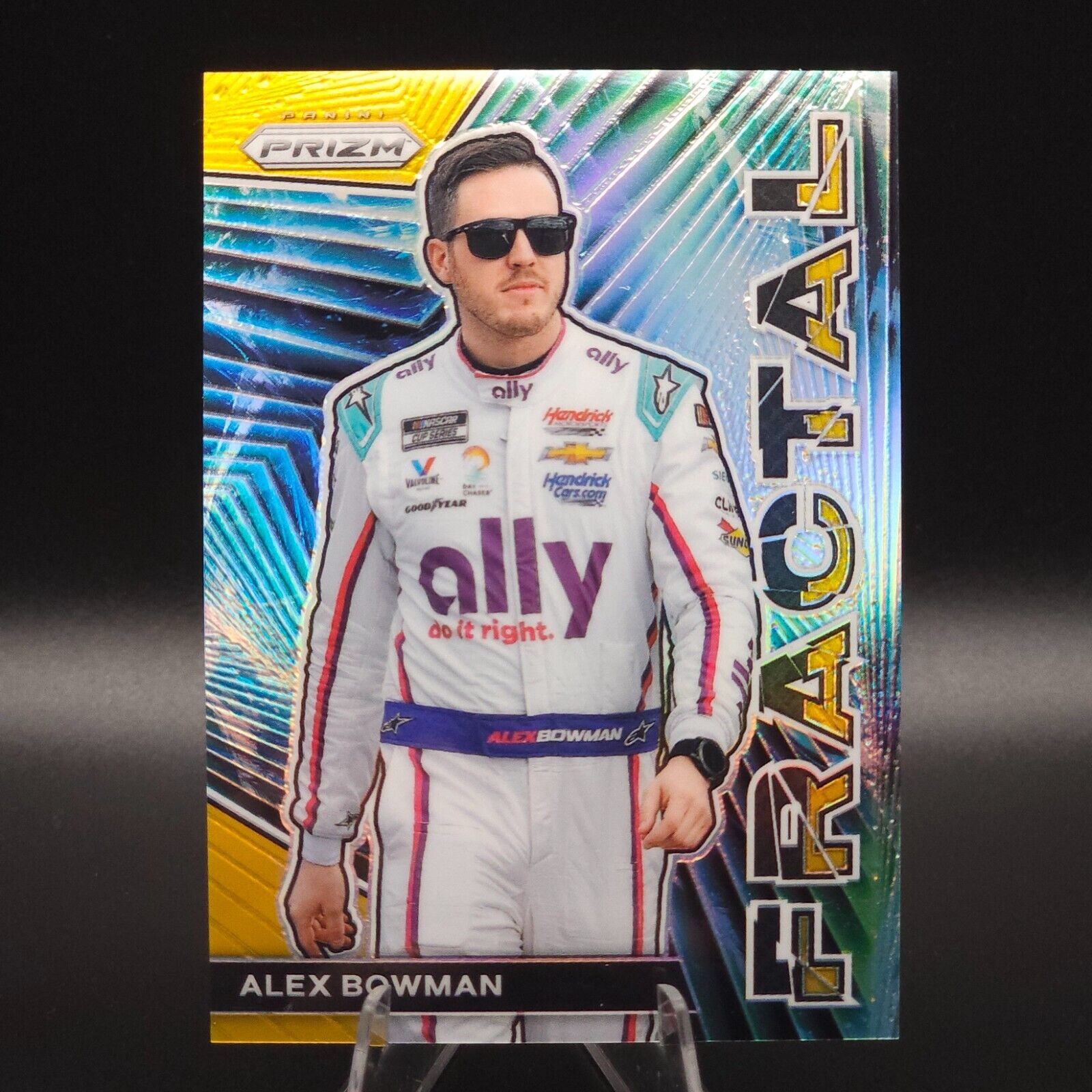 2023 Panini Prizm Racing Fractal Gold Alex Bowman #F1 /10 - NASCARD.shop
