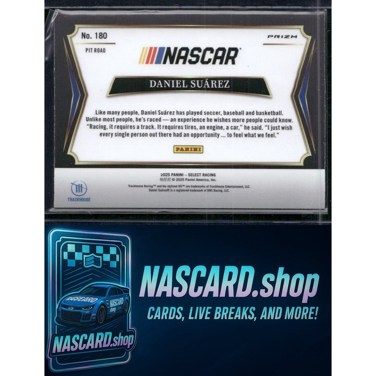 2025 Panini Select #180 Daniel Suarez Tri-Color Prizms