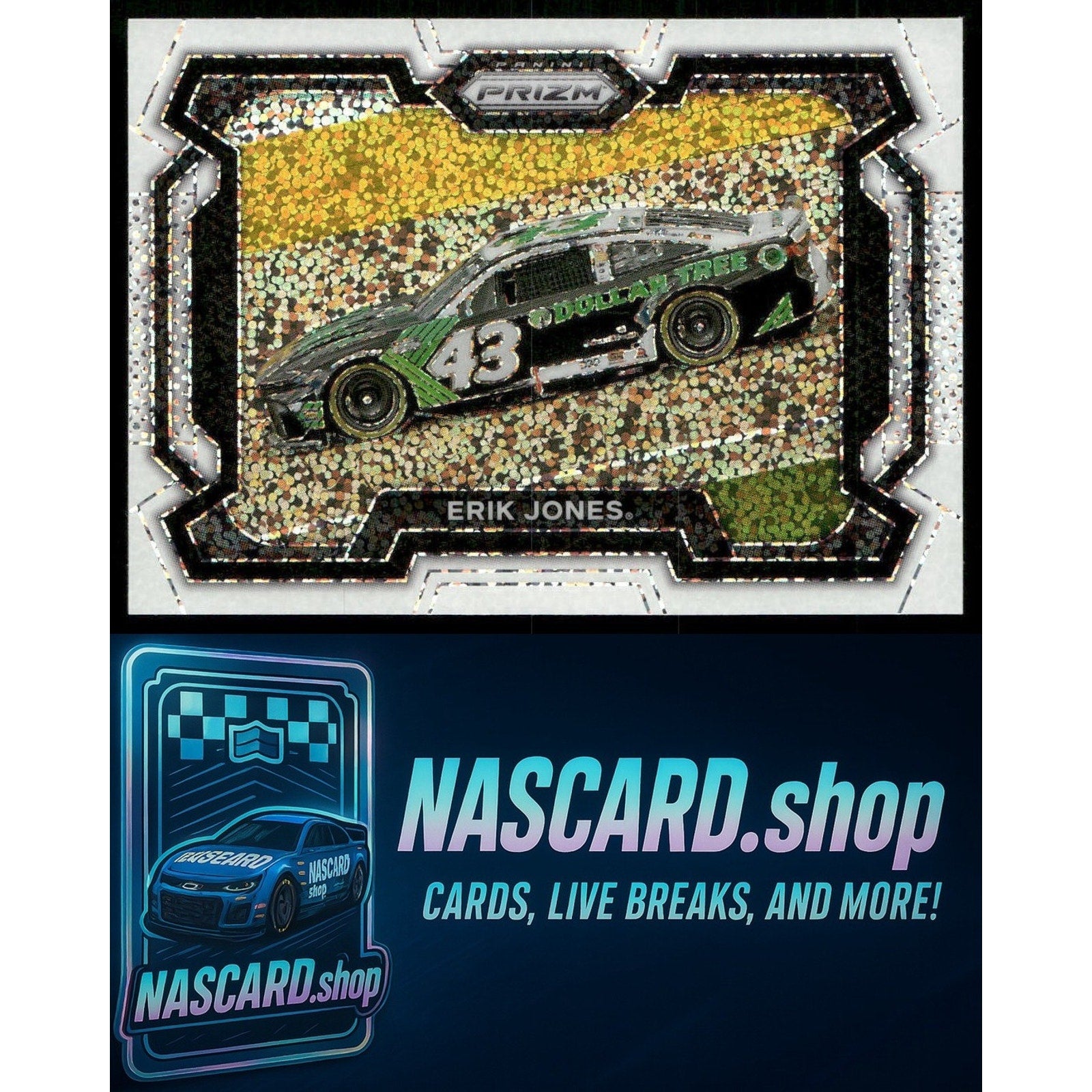 2024 Panini Prizm #12 Erik Jones White Sparkle - NASCARD.shop