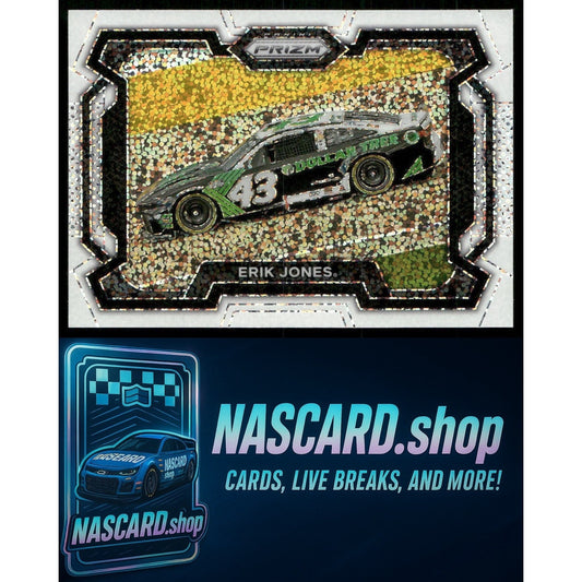2024 Panini Prizm #12 Erik Jones White Sparkle - NASCARD.shop