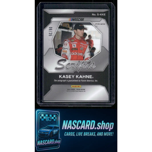 2024 Panini Prizm #S-KKE Kasey Kahne Scripts Blue #/35