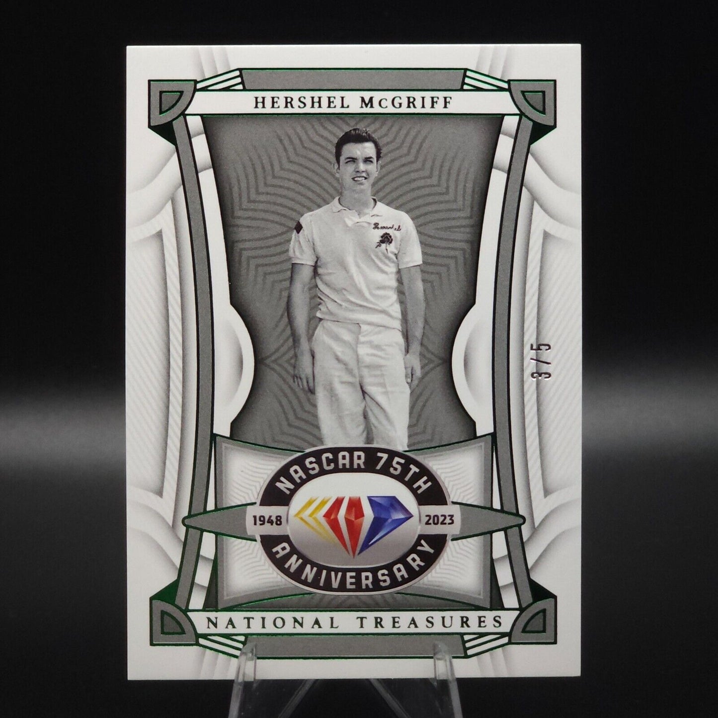 2023 National Treasures NASCAR Diamond Anniversary Hershel McGriff #72 Green /5 - NASCARD.shop