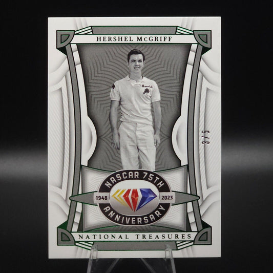 2023 National Treasures NASCAR Diamond Anniversary Hershel McGriff #72 Green /5 - NASCARD.shop