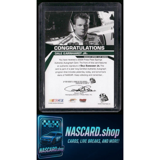 2008 Press Pass Dale Earnhardt Jr. Signings Blue #1/8