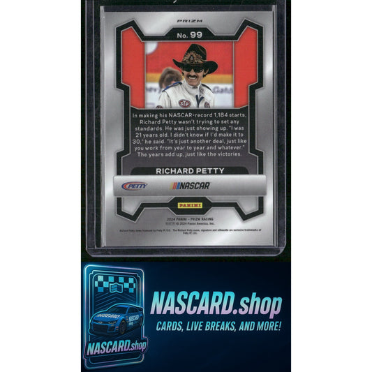 2024 Panini Prizm #99 Richard Petty White Sparkle