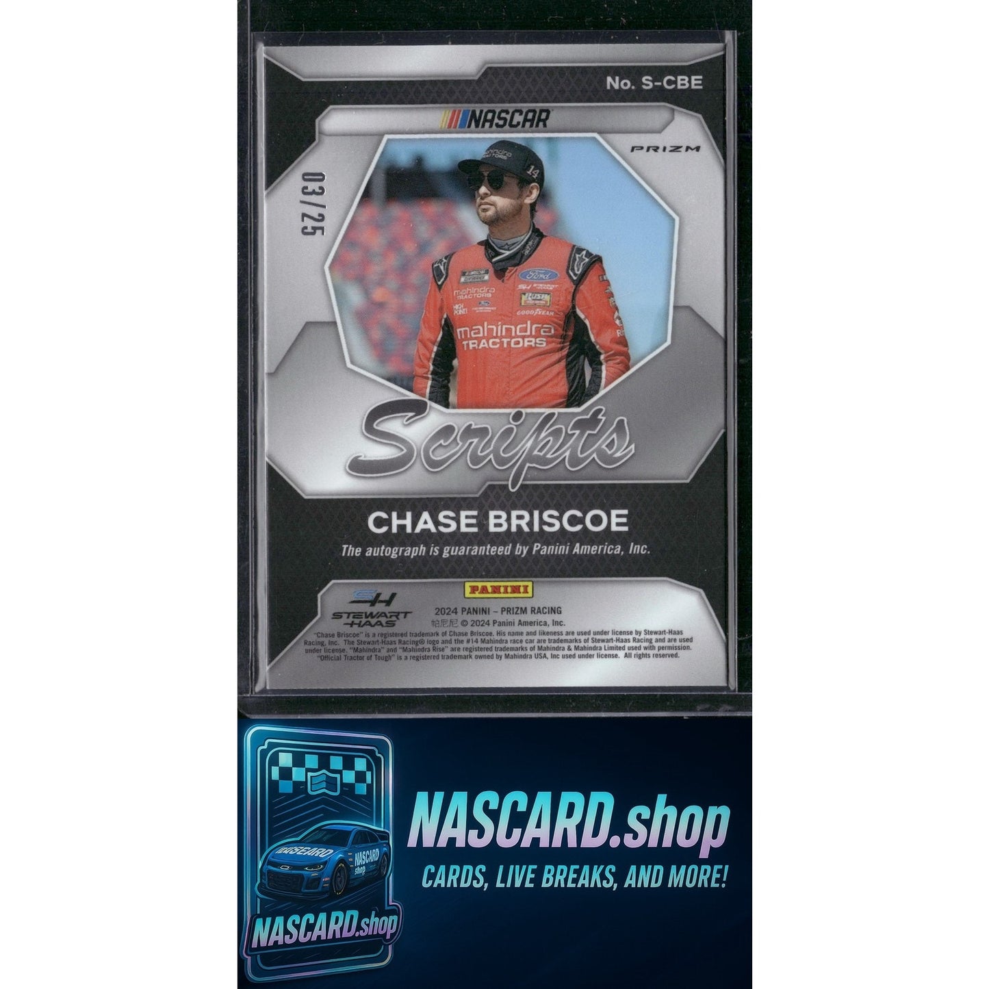 2024 Panini Prizm #S-CBE Chase Briscoe Scripts Mojo #/25 - NASCARD.shop
