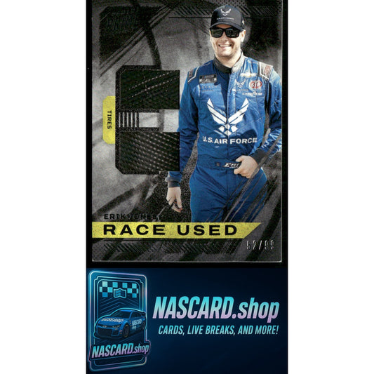 2023 Panini Prime #RUD-EJO Erik Jones Race Used Duals Tires #/99