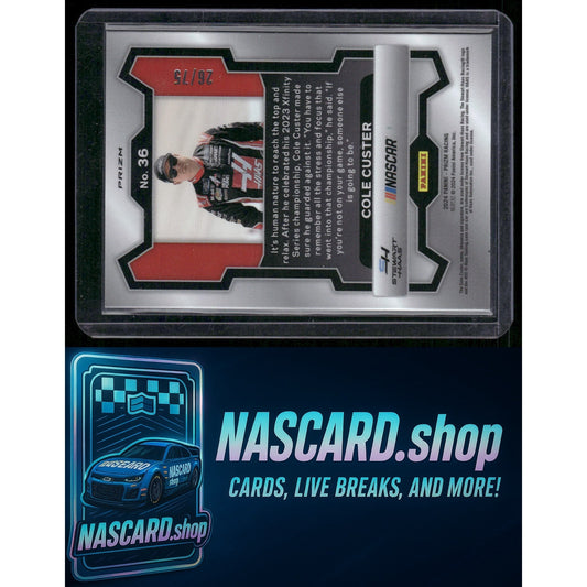2024 Panini Prizm #36 Cole Custer Checkered Flag #/75