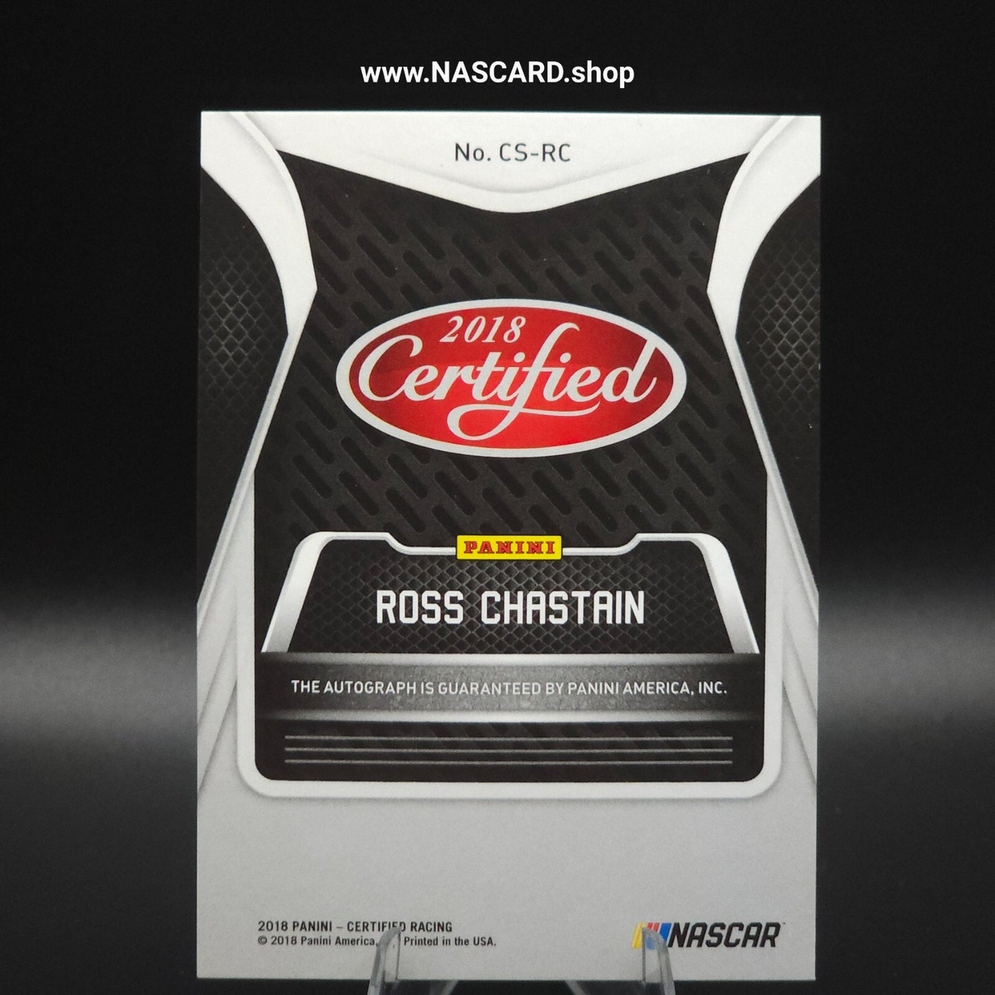 2018 Panini Certified - Certified Signatures #CS-RC Blue Ross Chastain /49