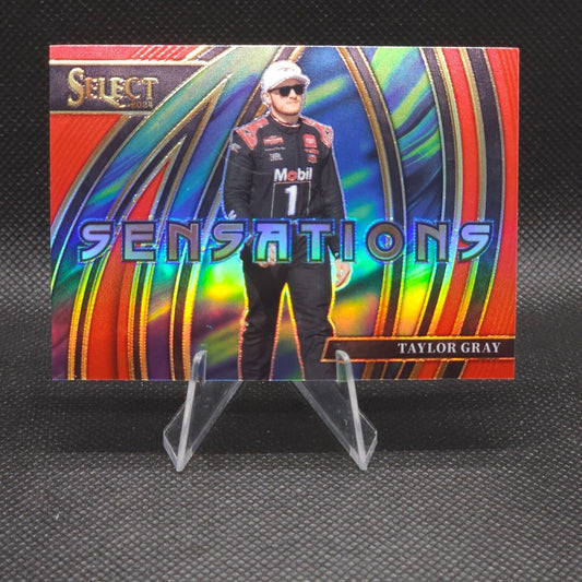 2024 Panini Select Racing Sensations Red Prizm #21 Taylor Gray 69/99 - NASCARD.shop