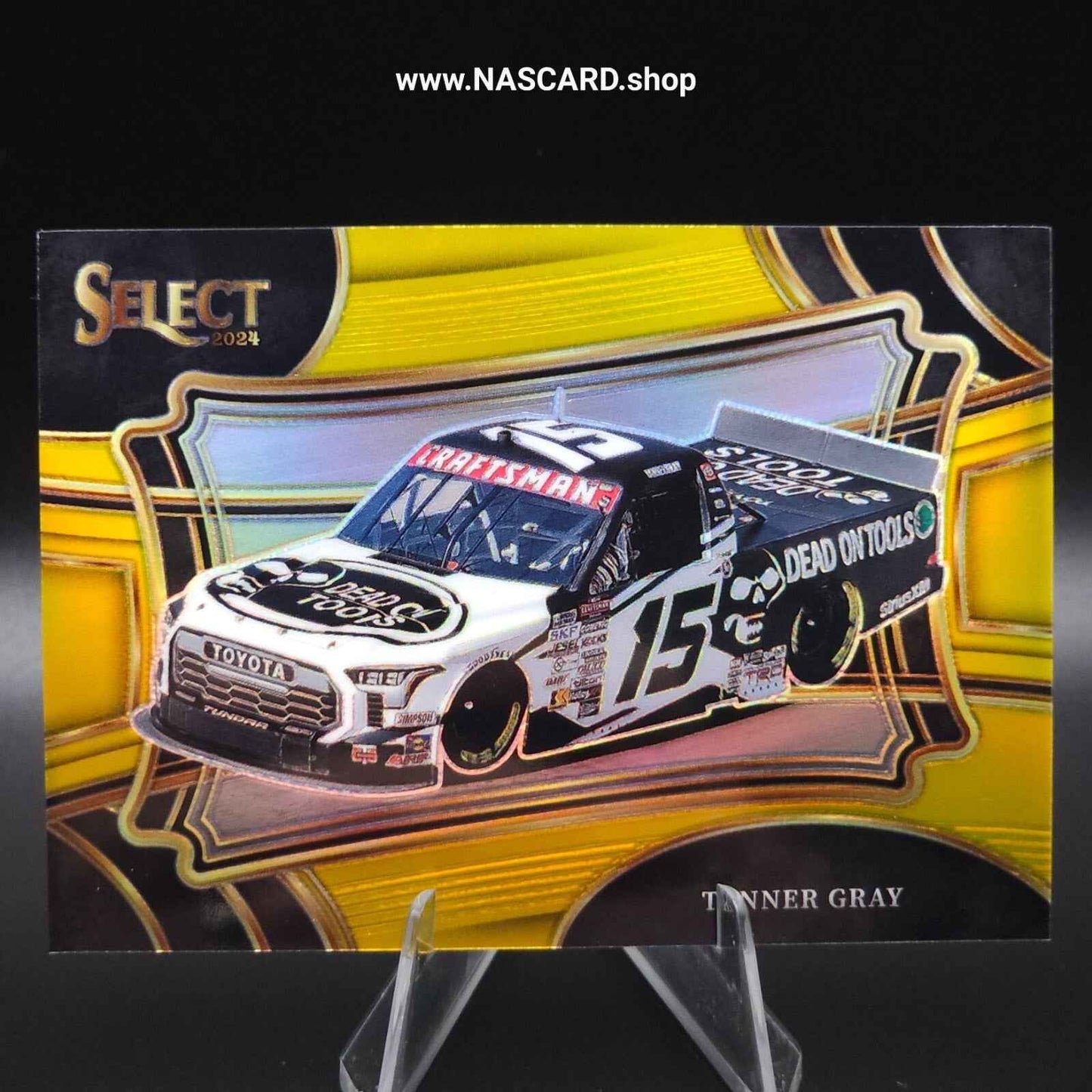 2024 Panini Select - Pit Road Tanner Gray #124 Gold Prizm 10/10 - NASCARD.shop