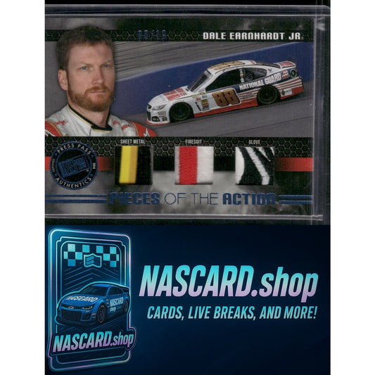 2014 Press Pass Redline Dale Earnhardt Jr. Pieces Of The Action Blue #/10