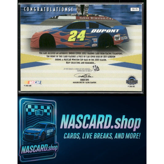 2002 Press Pass Eclipse #CD 3 Jeff Gordon Under Cover Drivers #24/675
