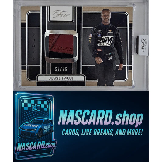 2025 Panini Turn Four Racing #SH-JIW Jesse Iwuji Shoes #/75