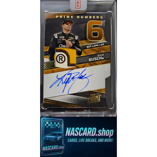 2023 Panini Prime #KB-1 Kyle Busch Prime Number Signatures #/6