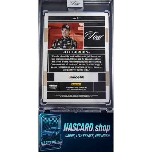 2025 Panini Turn Four #43 Jeff Gordon Red #/25