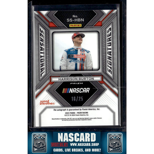2024 Panini Prizm #SS-HBN Harrison Burton Sensational Signatures Mojo - NASCARD.shop