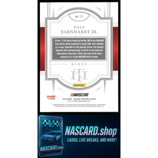 2024 Panini National Treasures #77 Dale Earnhardt Jr Holo Gold #/10