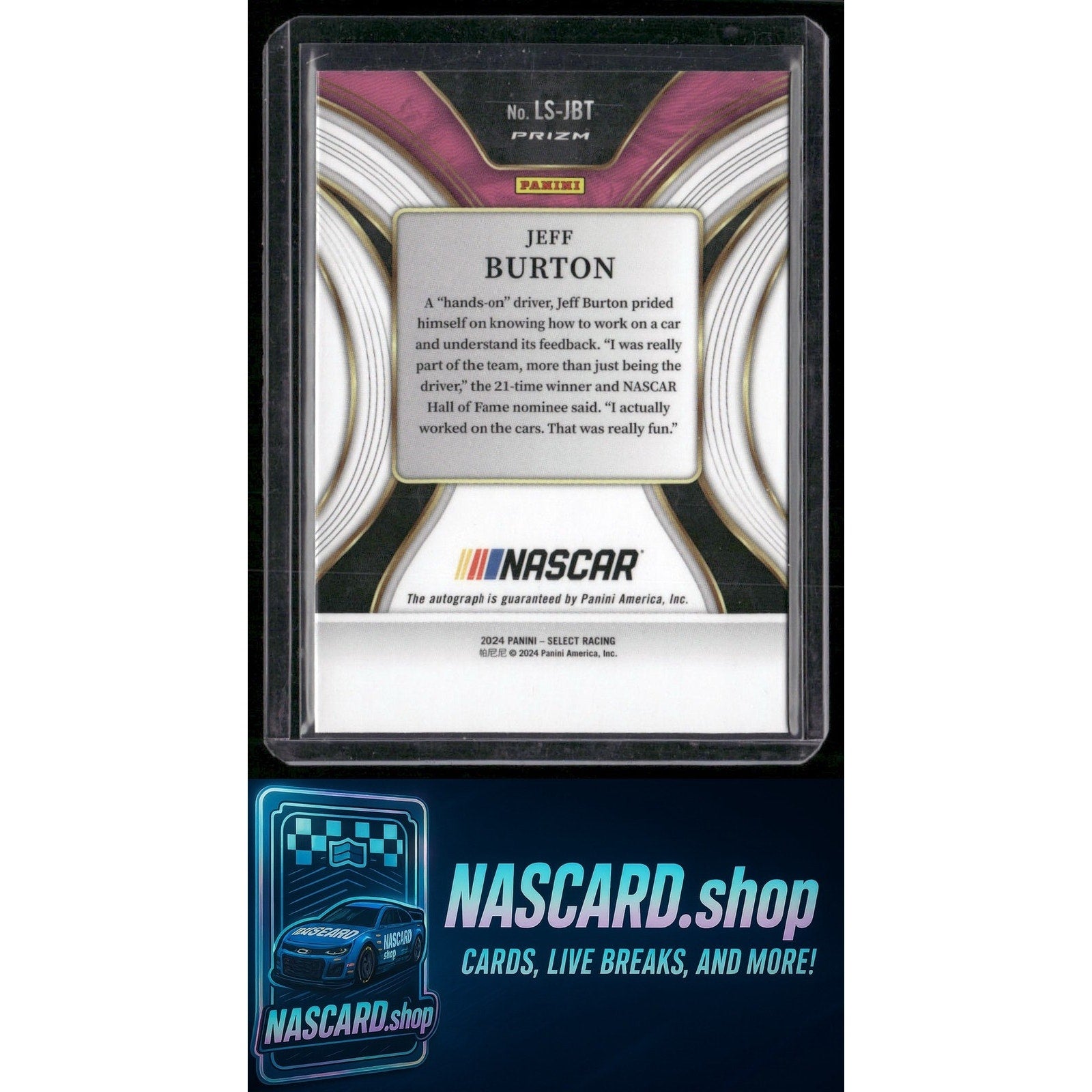2024 Panini Select #LS-JBT Jeff Burton Legendary Signatures - NASCARD.shop