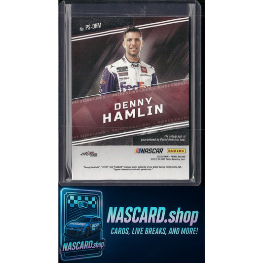 2024 Panini National Treasures #PS-DHA Denny Hamlin 2023 Prime Signatures #/99 - NASCARD.shop