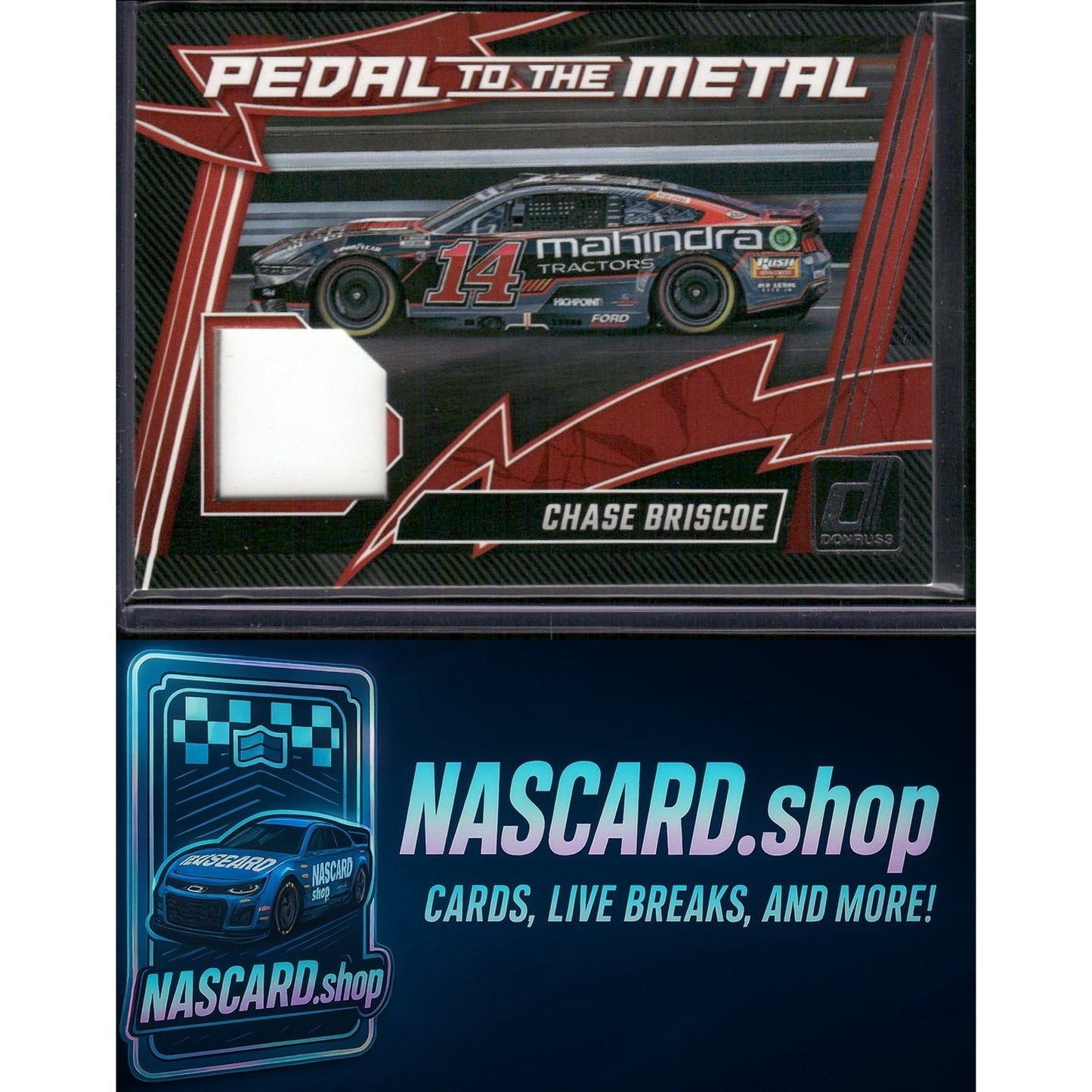 2025 Donruss #PM-CBR Chase Briscoe Pedal to the Metal Materials