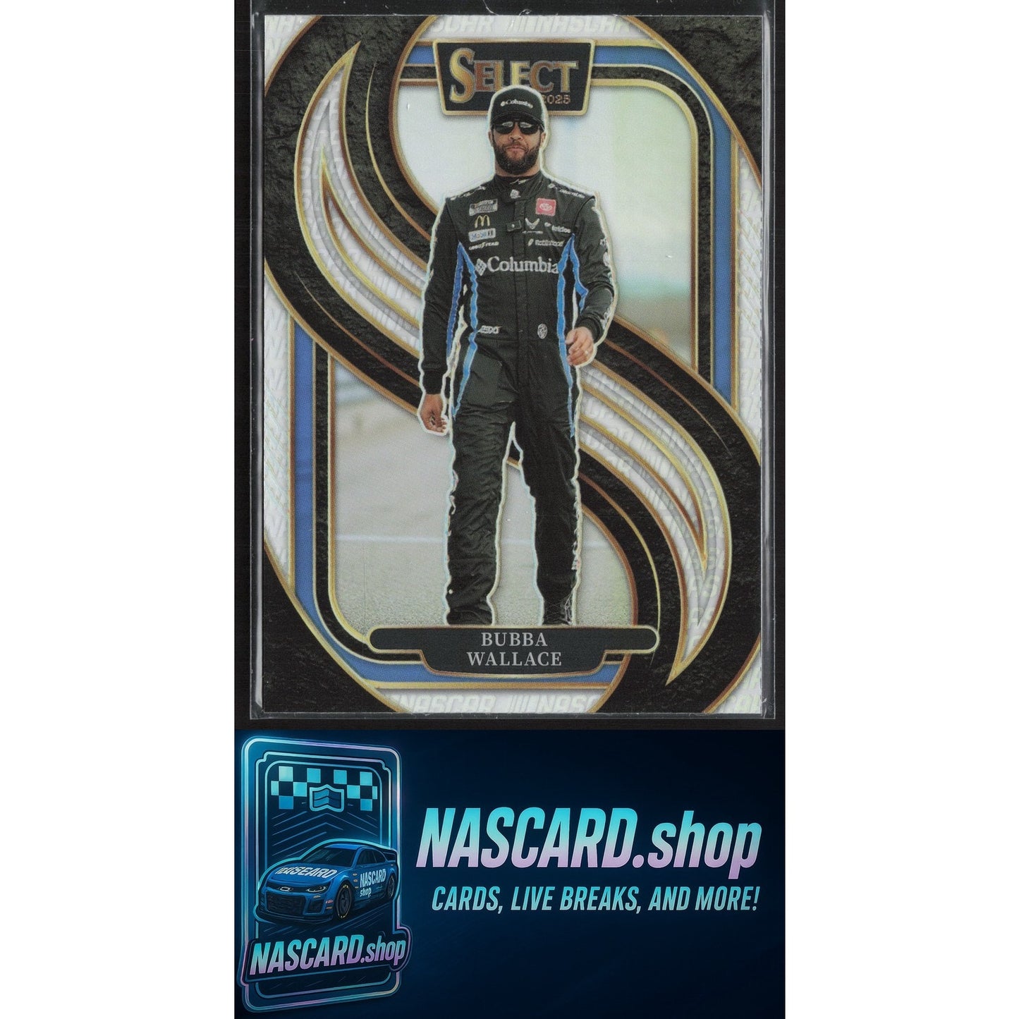 2025 Panini Select #266 Bubba Wallace Silver NASCAR Logo