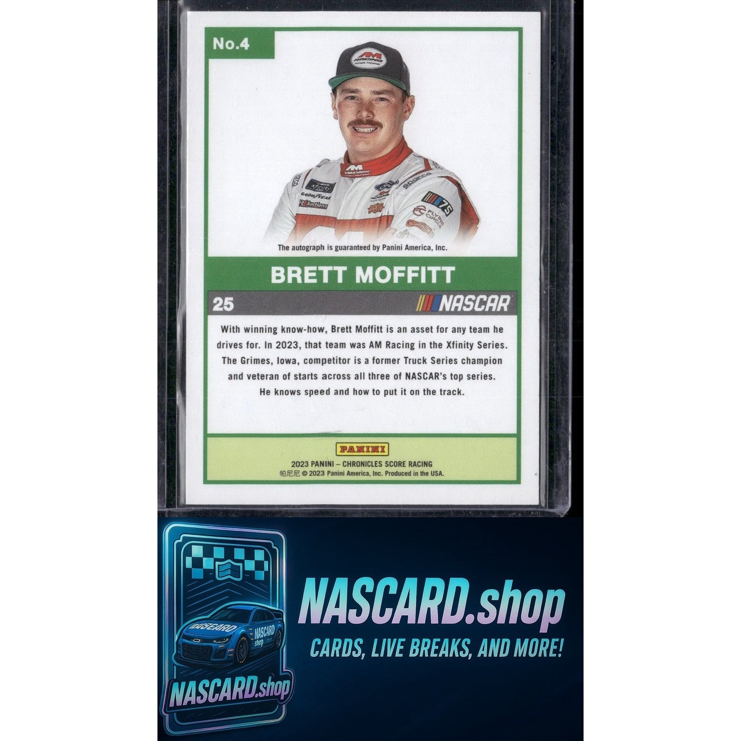2023 Panini Chronicles #4 Brett Moffitt Score Autographs - NASCARD.shop