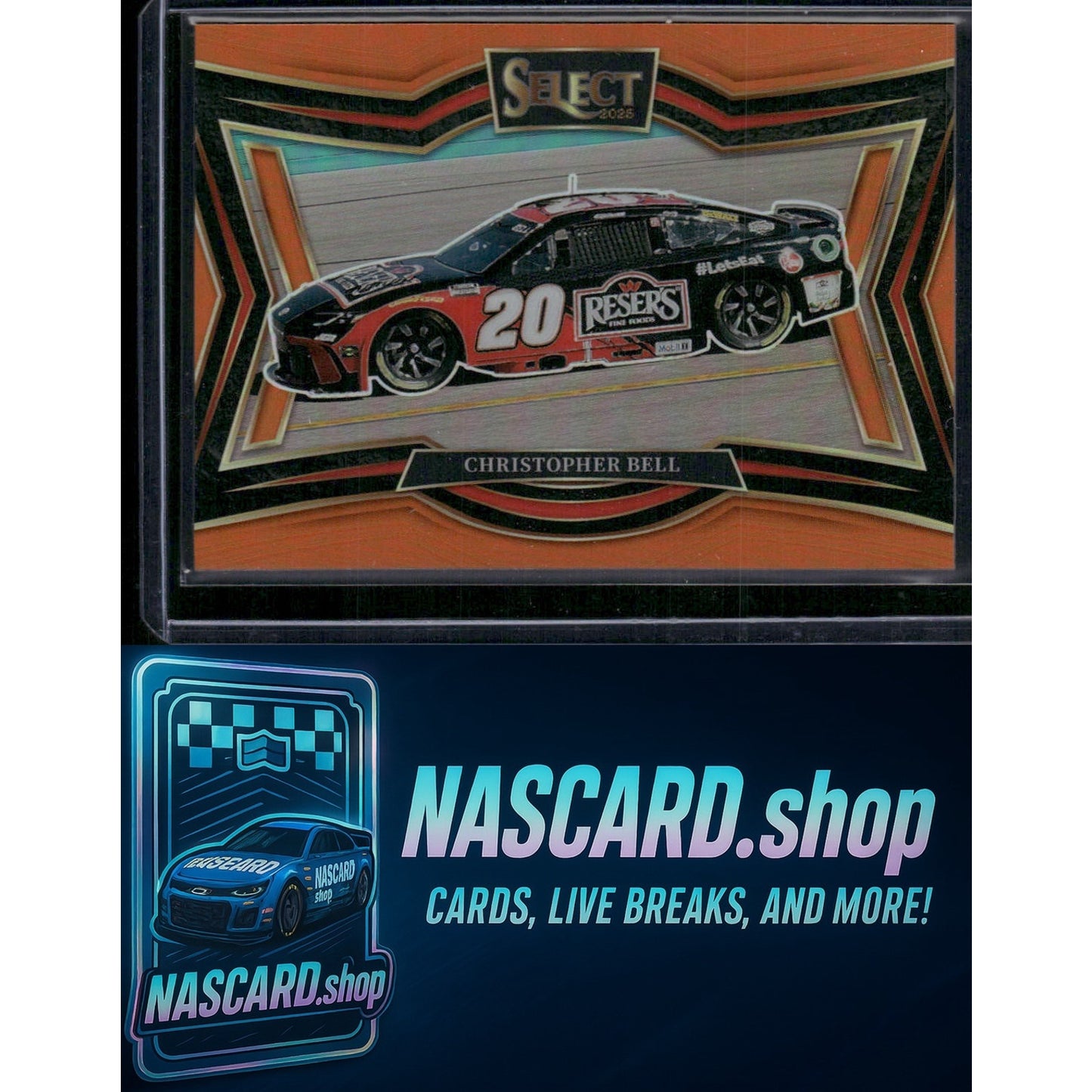 2025 Select Racing #182 Christopher Bell Pit Road Orange Prizms #/49 - NASCARD.shop