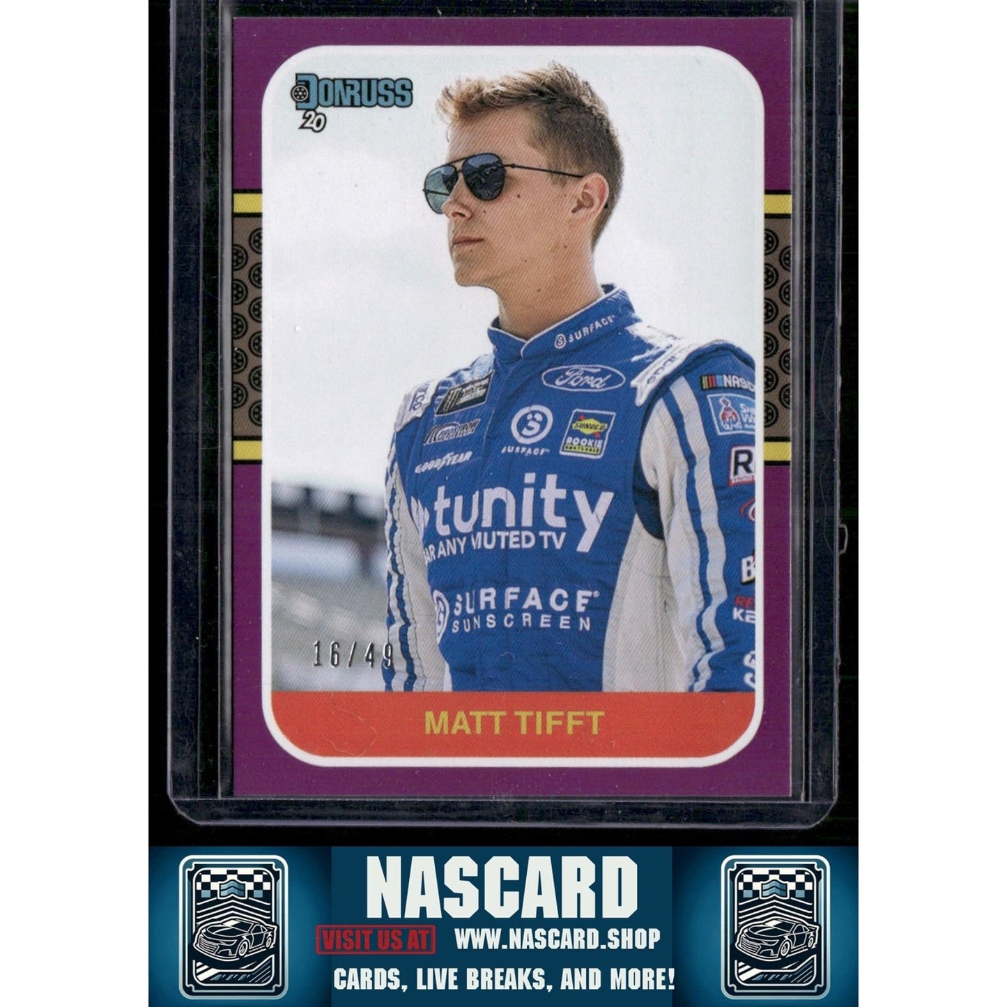 2020 Donruss #46 Matt Tifft Purple - NASCARD.shop