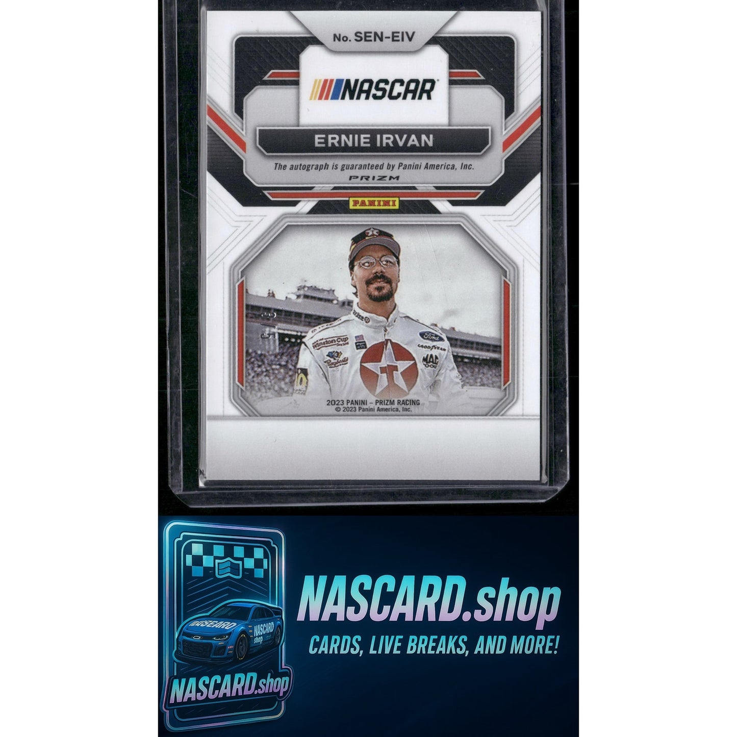 2023 Panini Prizm #SEN-EIV Ernie Irvan Sensational Signatures White Prizm #3/5 - NASCARD.shop