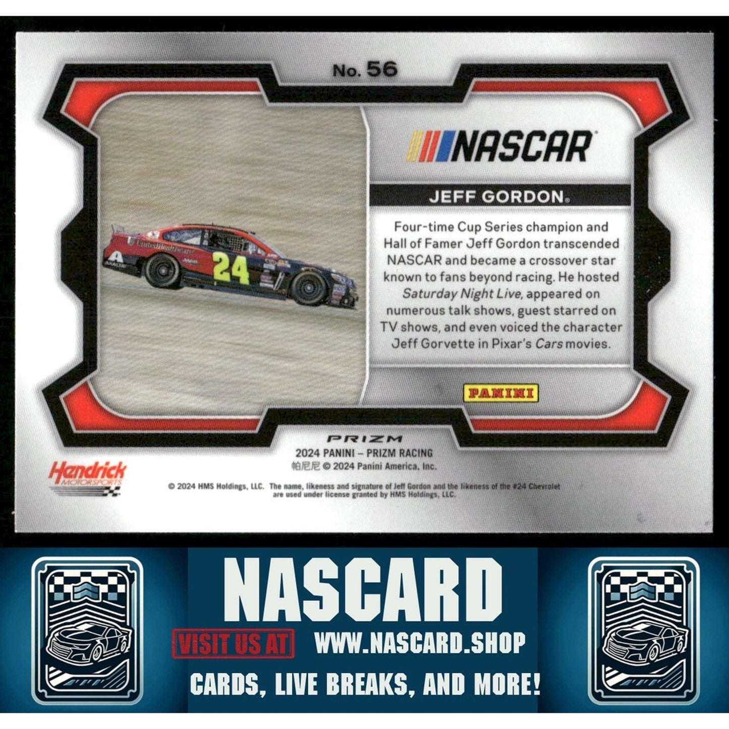 2024 Panini Prizm #56 Jeff Gordon White Sparkle