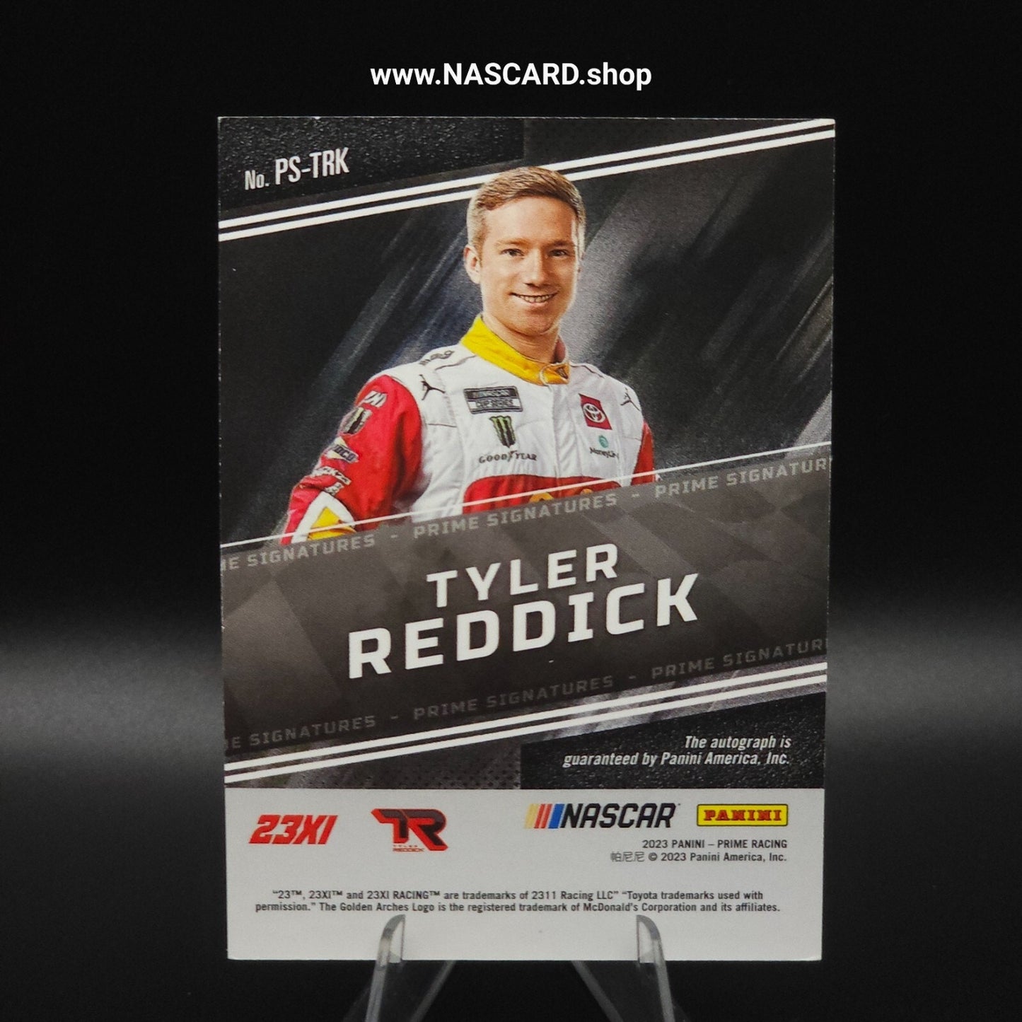 2023 Panini Prime - Prime Signatures Tyler Reddick #PS-TRK /99 (AU) - NASCARD.shop