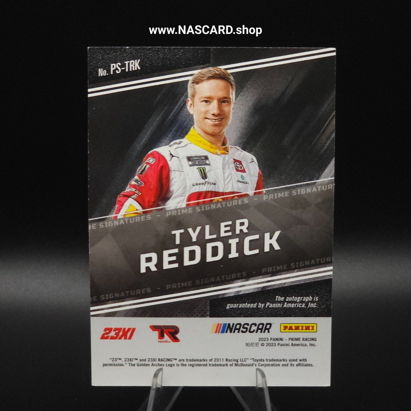 2023 Panini Prime - Prime Signatures Tyler Reddick #PS-TRK /99 (AU) - NASCARD.shop