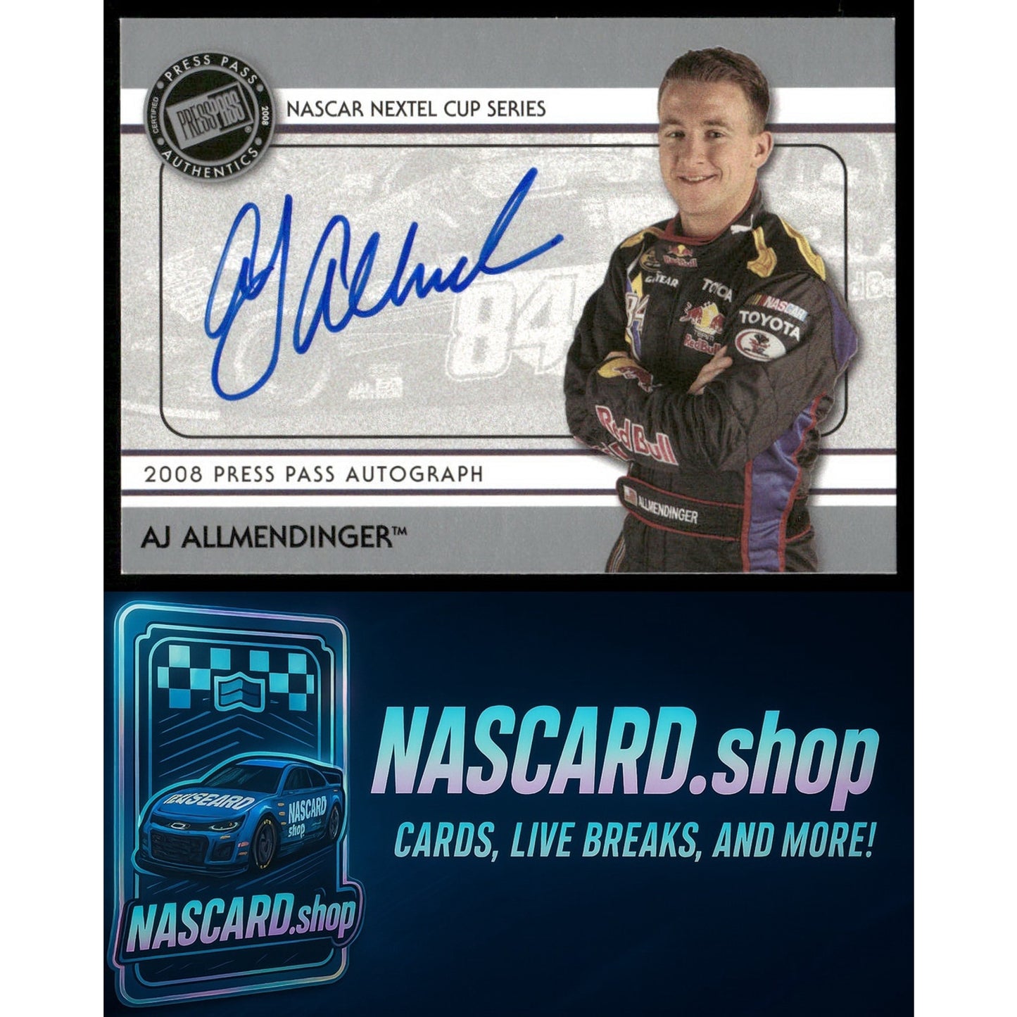 2008 Press Pass A.J. Allmendinger Autographs