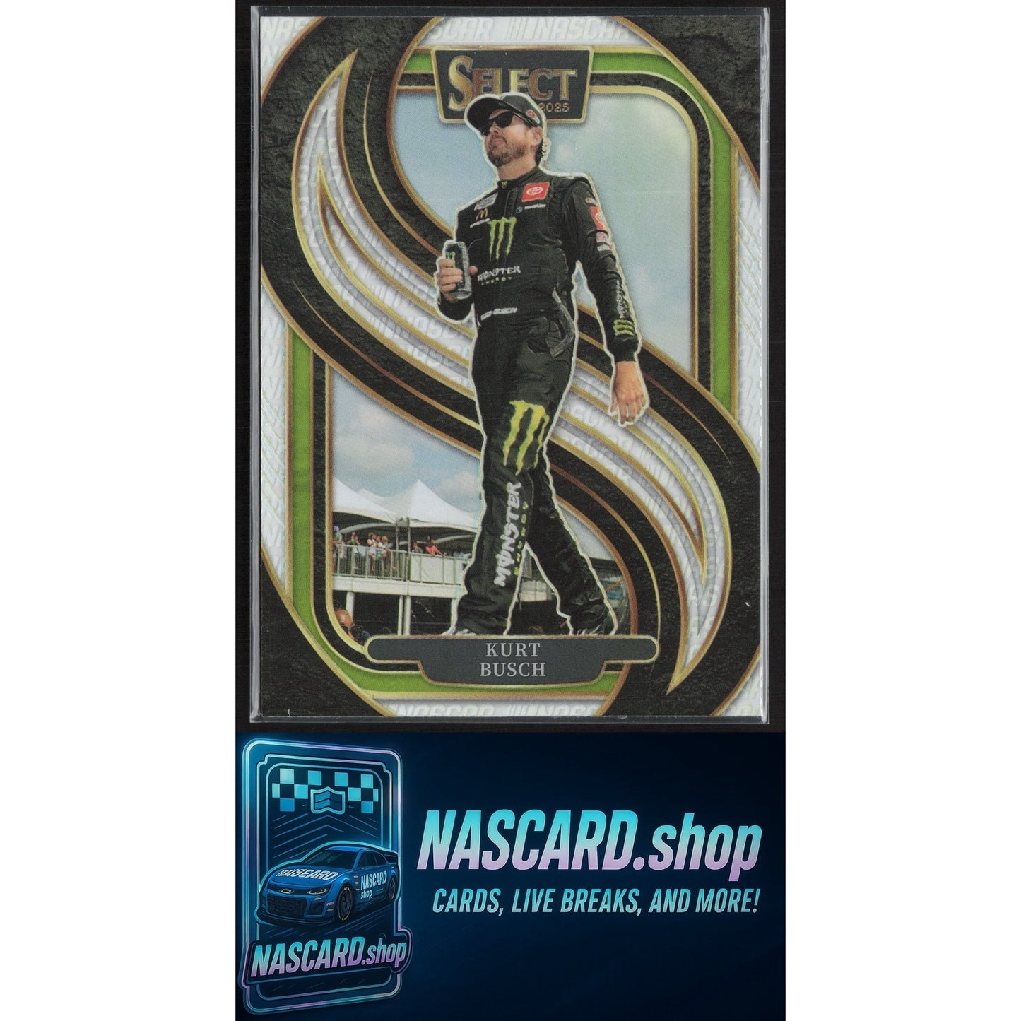 2025 Panini Select #228 Kurt Busch Silver NASCAR Logo