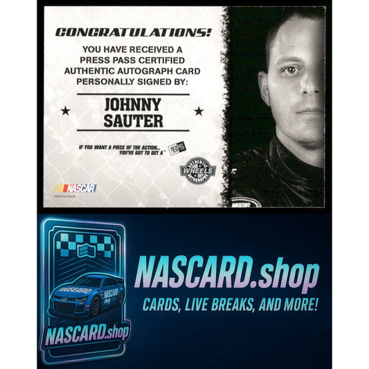 2010 Wheels Main Event #NNO Johnny Sauter Marks Autographs Blue
