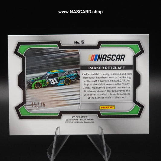 2024 Panini Prizm Racing Rides Checkered Flag Prizm #9 Parker Retzlaff /75 - NASCARD.shop