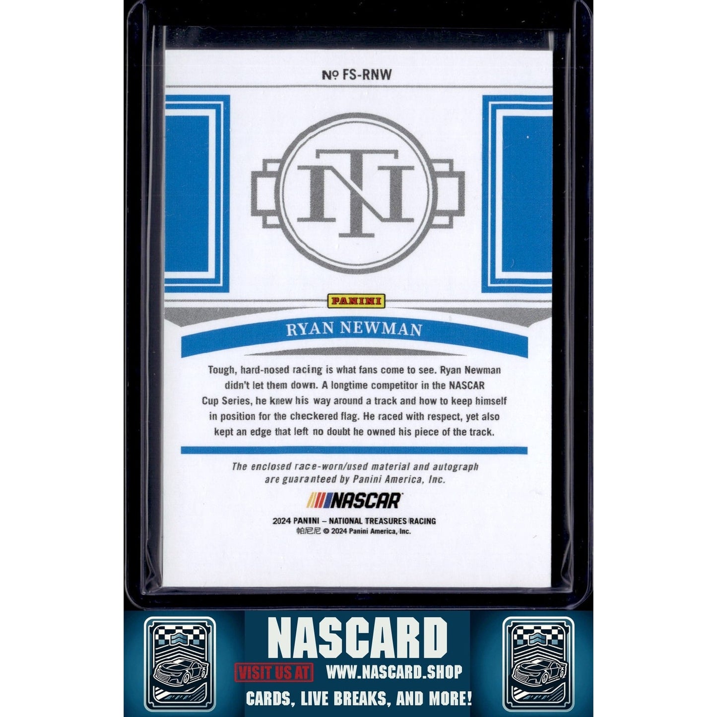 2024 Panini National Treasures Ryan Newman Firesuit Signatures Holo Silver #/25 - NASCARD.shop