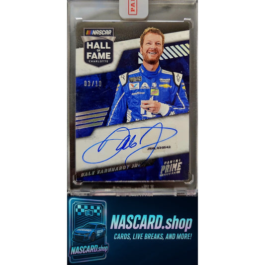 2023 Panini Prime Dale Earnhardt Jr Hall of Fame Signatures Holo Silver #03/10